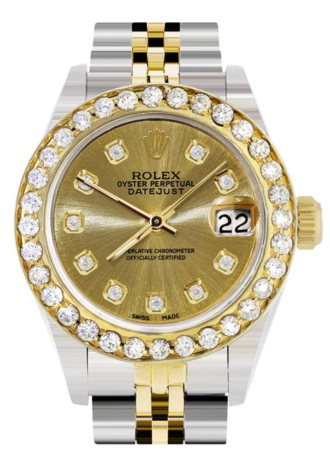 rolex diamond gold watch|rolex diamond bezel price.